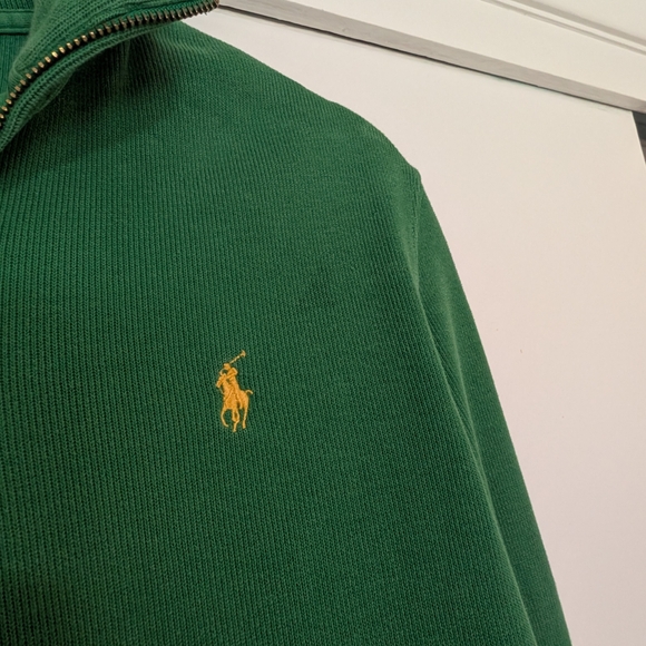 Polo by Ralph Lauren Green Quarter-Zip Men's Shirt - Picture 3 of 4